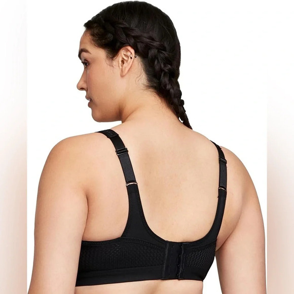 Glamorise Women's Plus Size Hi-Impact black  Sports Bra underwire 44H - Picture 2 of 13